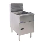 Pitco SG18S commercial propane fryer — left side view