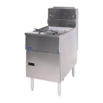 Pitco SG18S LPG fryer — right side showing twin baskets