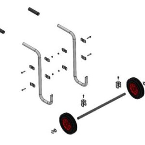 GearGB 30 frame wheel kit components — wheels, axle, handles and fixings