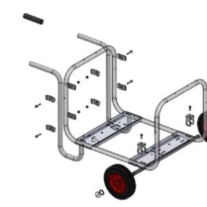 GearGB 30 frame wheel kit assembly diagram showing the fitted frame
