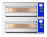 Blue Seal 830-EM twin deck electric pizza oven, front view
