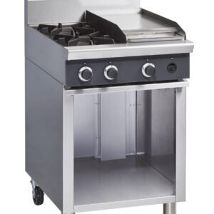 Blue Seal Cobra C6C 2 burner gas boiling top with griddle