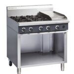 Blue Seal Cobra C9C 4 burner gas boiling top with griddle