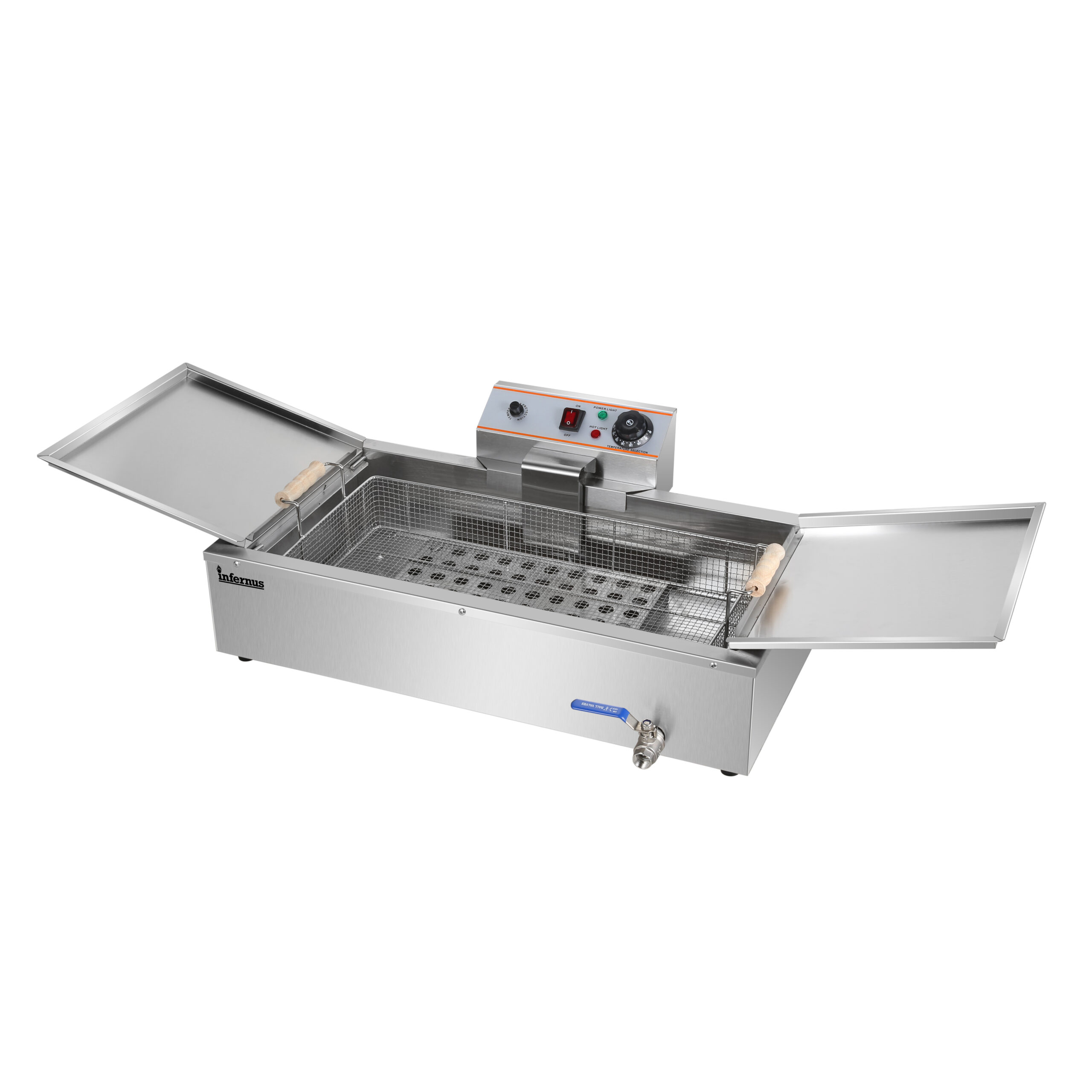 Infernus INF-13L countertop electric fish fryer 13 litres with drain tap Infernus INF-13L countertop electric fish fryer 13 litres with drain tap