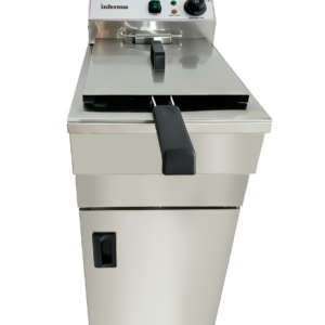 Infernus 16 litre free standing electric fryer front view with basket