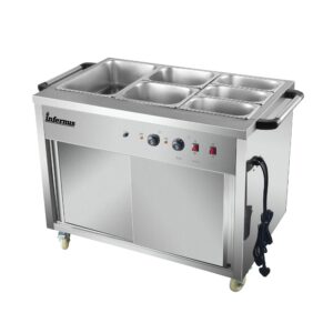 Infernus 121.5cm hot cupboard with bain-marie top