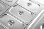 Infernus 155.5cm hot cupboard with bain-marie top, gastronorm pan lids