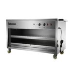 Infernus 155.5cm hot cupboard with bain-marie top, cupboard open