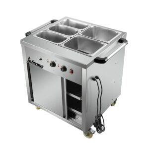 Infernus 88cm hot cupboard with bain-marie top