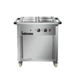 Infernus 88cm hot cupboard with bain-marie top, front view