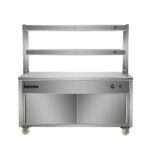 Infernus 150cm hot cupboard with two-tier heated gantry, pass-through