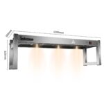 Infernus 120cm single layer heated gantry, dimensions