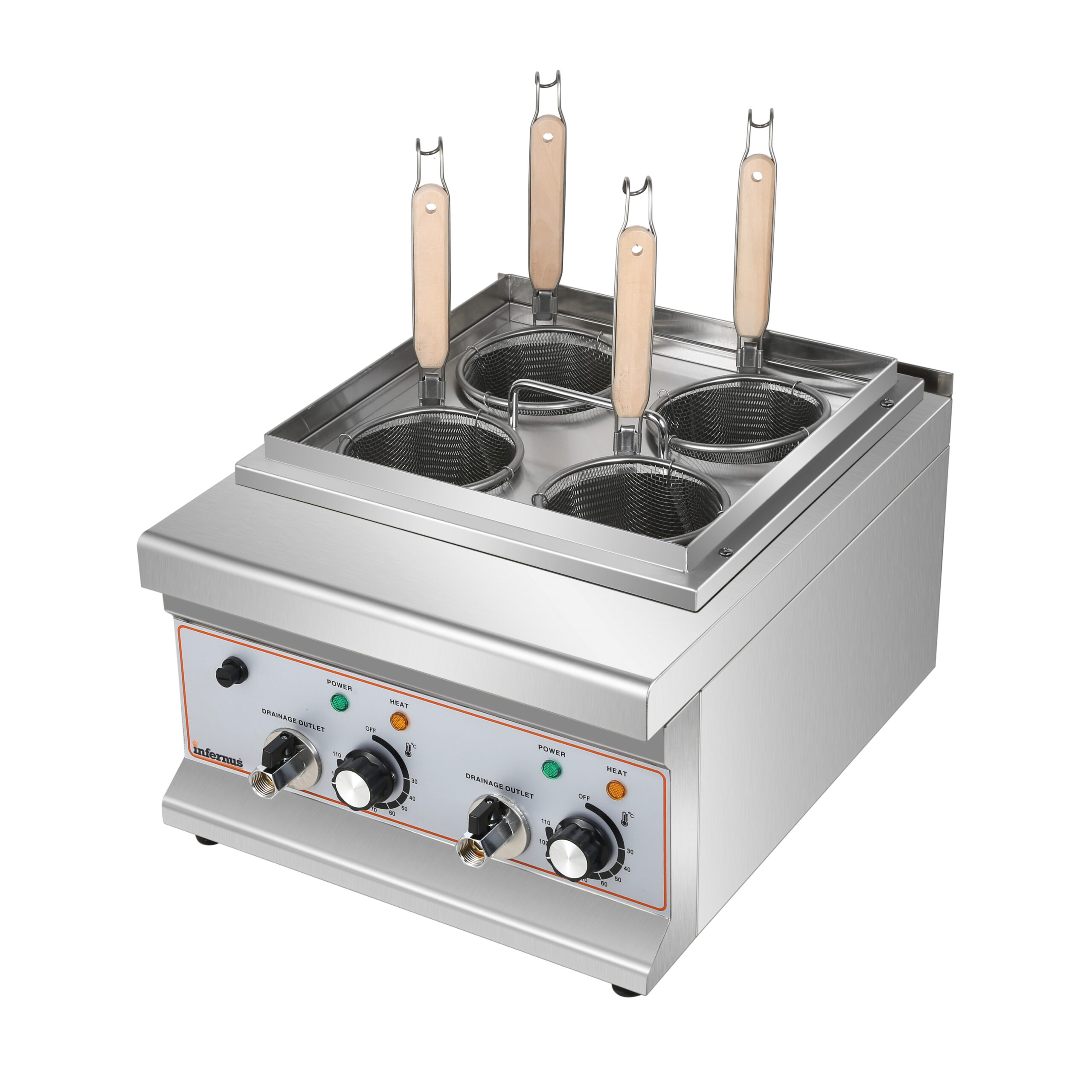 Infernus INF-NC4 four basket electric noodle and pasta cooker Infernus INF-NC4 four basket electric noodle and pasta cooker