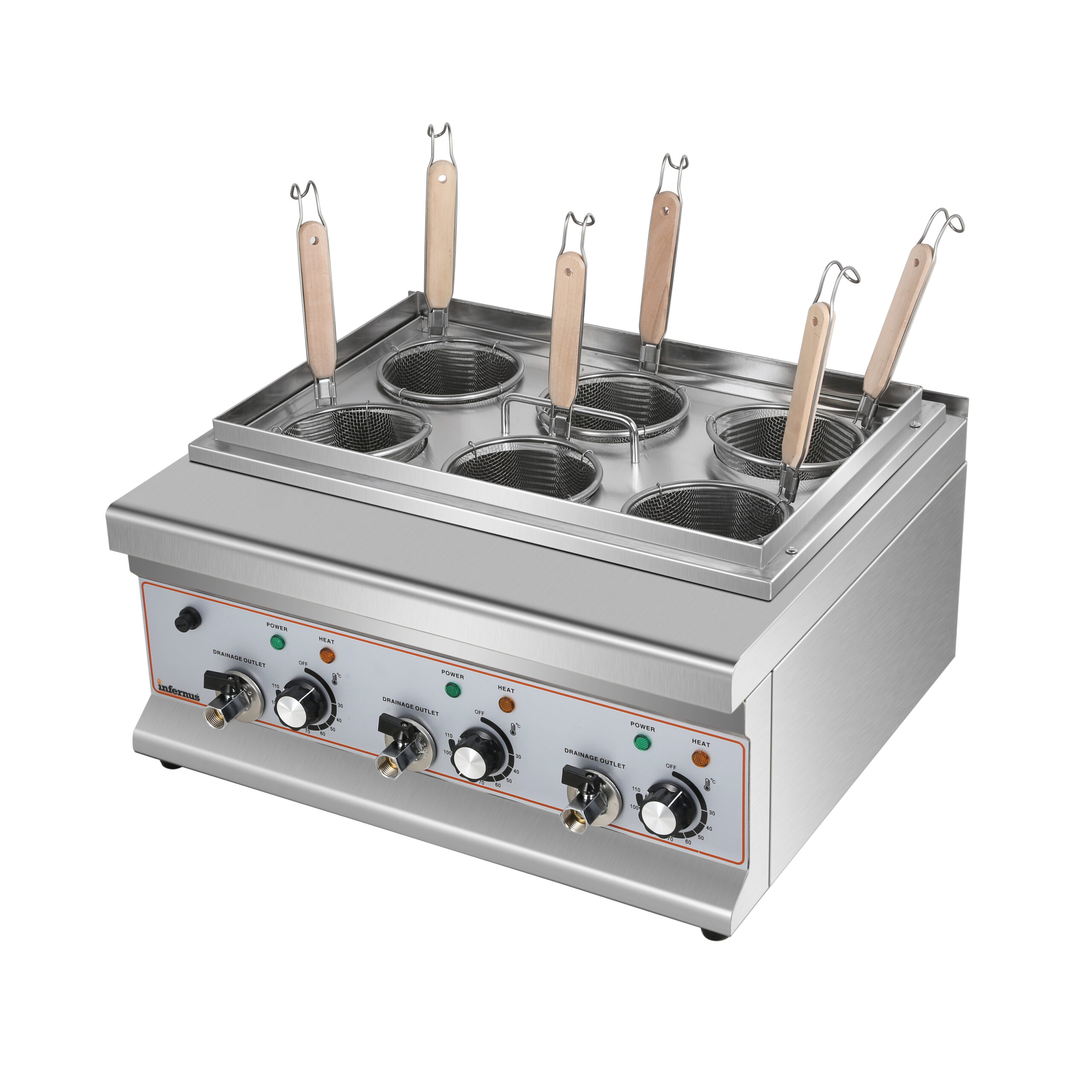 Infernus INF-NC6 six basket electric noodle and pasta cooker Infernus INF-NC6 six basket electric noodle and pasta cooker