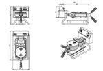 Infernus INF-WB04B rotating waffle maker dimension drawing