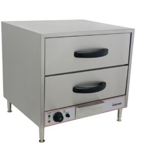 Infernus two drawer warming cabinet, front view