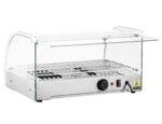 Infernus 25L curved glass countertop heated display, server side, door open