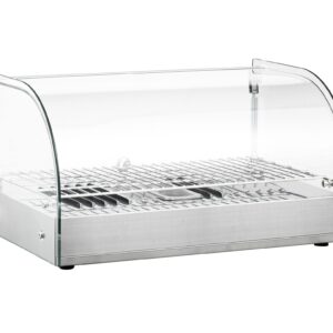 Infernus 25L curved glass countertop heated display, front view