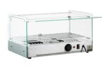 Infernus 35L square glass countertop heated display, top glass open