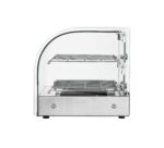 Infernus 45L curved glass countertop heated display, side view
