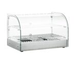Infernus 45L curved glass countertop heated display, front view