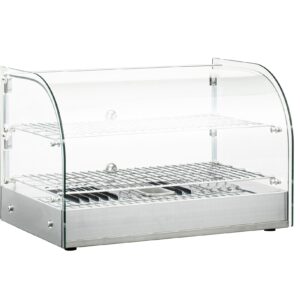 Infernus 45L curved glass countertop heated display, front view