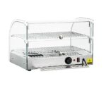 Infernus 45L curved glass countertop heated display, pull-out crumb tray