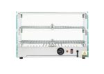 Infernus 50L square glass countertop heated display, controls