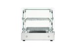 Infernus 50L square glass countertop heated display, side view