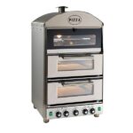 King Edward Pizza King PK2W Double Pizza Oven with Heated Display in stainless steel