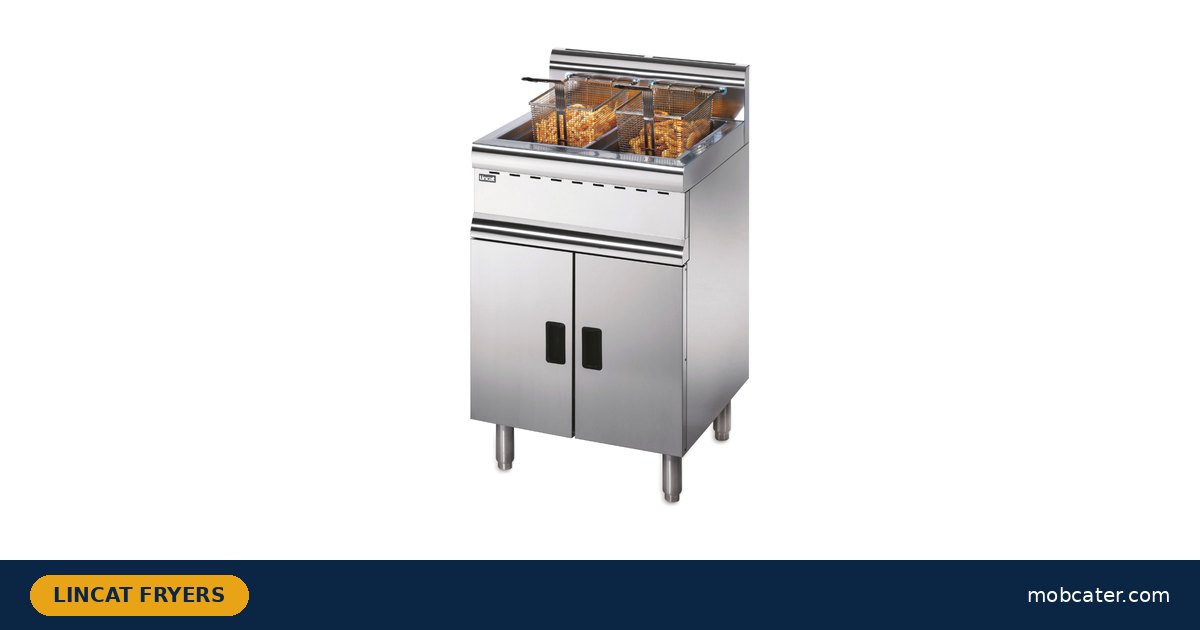 Lincat Silverlink 600 J10 free-standing twin-tank propane gas fryer with two baskets