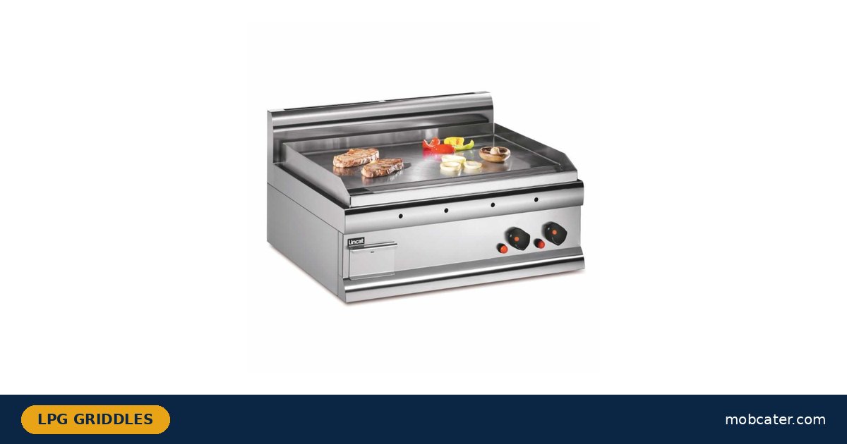 Lincat Silverlink 600 GS7/P two-zone LPG griddle with smooth 12mm machined steel plate