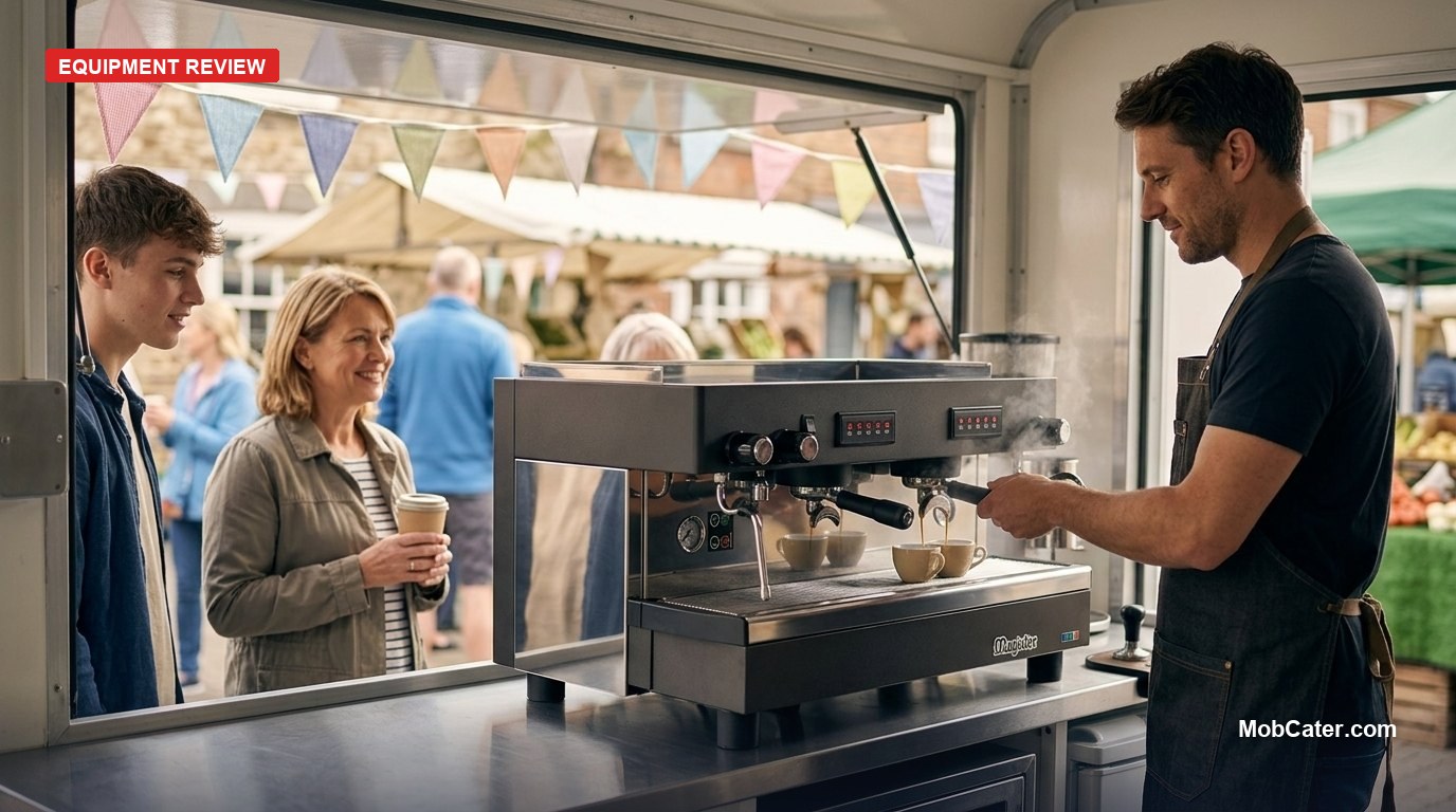 Magister HRC LPG espresso machine in a coffee van