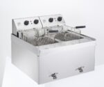 Parry NPDF3 twin tank fryer with baskets and front drain taps