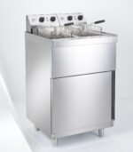 Parry NPDPF twin tank electric pedestal fryer, front view