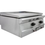 Parry PGG7P dual zone gas griddle, angled view